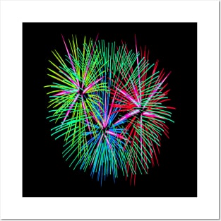 Light Up The Night Sky Colorful Fireworks Celebrations 4 Posters and Art